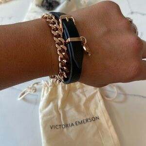 Victoria Emerson bracelet - black and gold